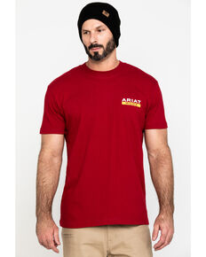 Ariat Men's Red Rebar Cotton Strong Roughneck Graphic Work T-Shirt , Red, hi-res
