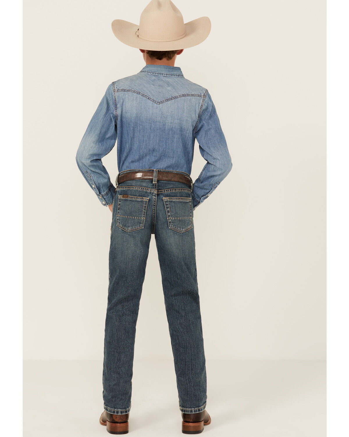 Image #3 - Ariat Boys' Murphy Slim Straight Denim Jeans, Blue, hi-res