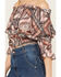 Image #3 - Shyanne Women's Ruffle Off Shoulder Chiffon Top, Pecan, hi-res