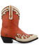 Image #2 - Black Star Women's Cell-Sole Leather Western Booties - Snip Toe , Red, hi-res
