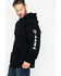 Hawx Men's Logo Sleeve Hooded Work Sweatshirt - Big , Black, hi-res