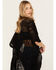 Image #4 - Shyanne Women's Geo Print Lace Short Sleeve Kimono, Black, hi-res