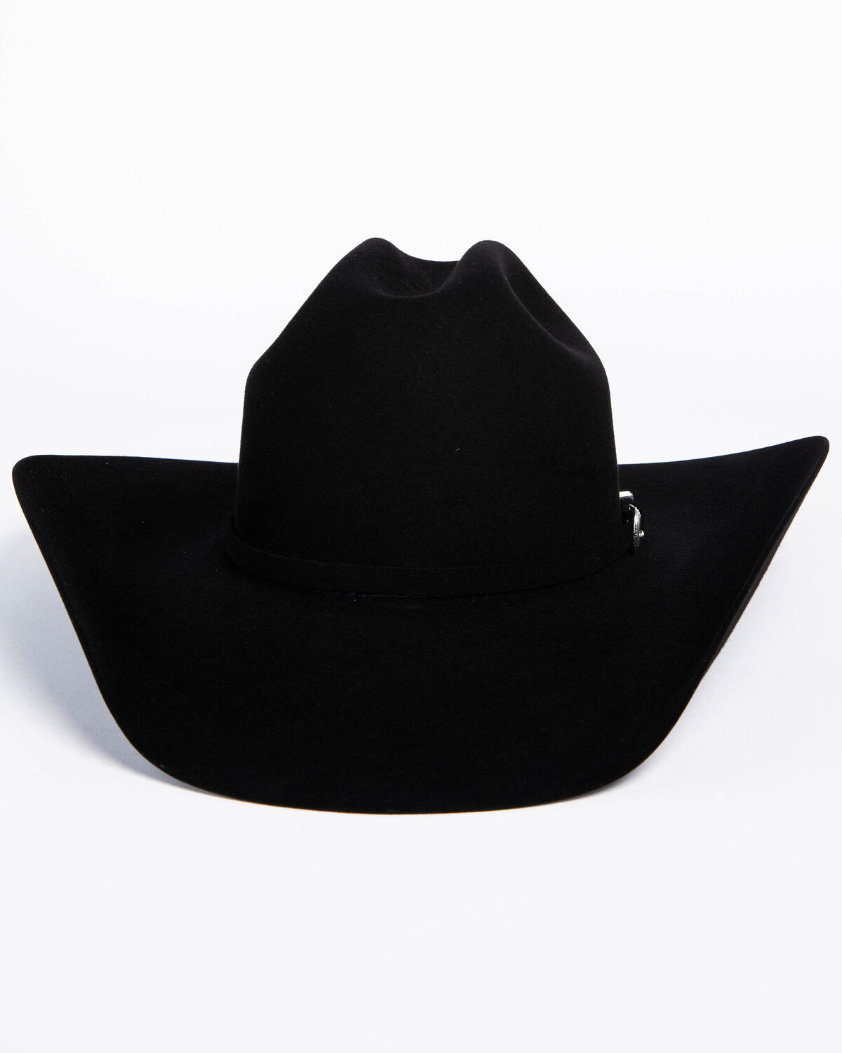 7X Black Self Buckle Felt Cowboy Hat