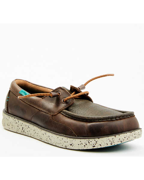 RANK 45 Men's Sanford Western Casual Shoes - Moc Toe, Brown, hi-res