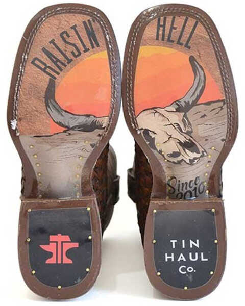Image #2 - Tin Haul Men's Ripples Western Boots - Broad Square Toe, Tan, hi-res