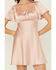 Image #3 - Originality Women's Emma Satin Mini Dress, Rose, hi-res
