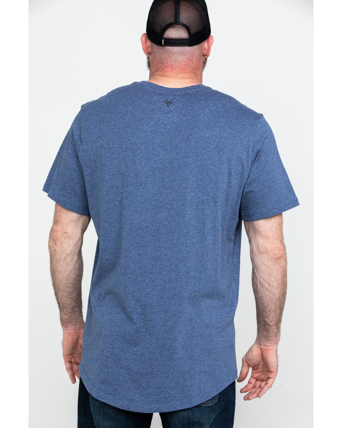 Image #2 - Hawx Men's Pocket Henley Short Sleeve Work T-Shirt - Tall, Heather Blue, hi-res