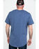 Image #2 - Hawx Men's Pocket Henley Short Sleeve Work T-Shirt - Tall, Heather Blue, hi-res