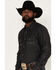 Image #2 - Blue Ranchwear Men's Long Sleeve Denim Western Snap Shirt, , hi-res