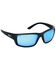 Image #1 - Hobie Men's Snook Satin Black & Gray Polarized Sunglasses , Black, hi-res
