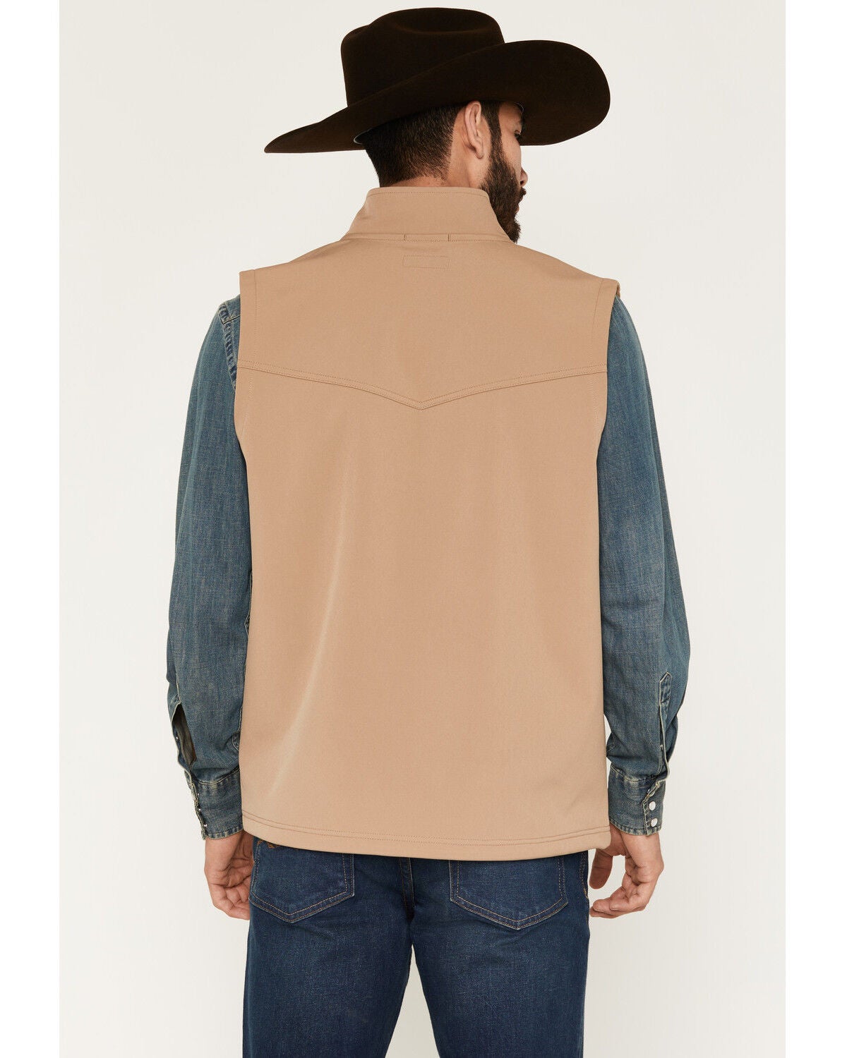 Image #4 - RANK 45&reg; Men's Ralington Softshell Vest - Big, Khaki, hi-res