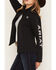 Image #2 - Ariat Women's Logo Concealed Carry Softshell Jacket, Black, hi-res
