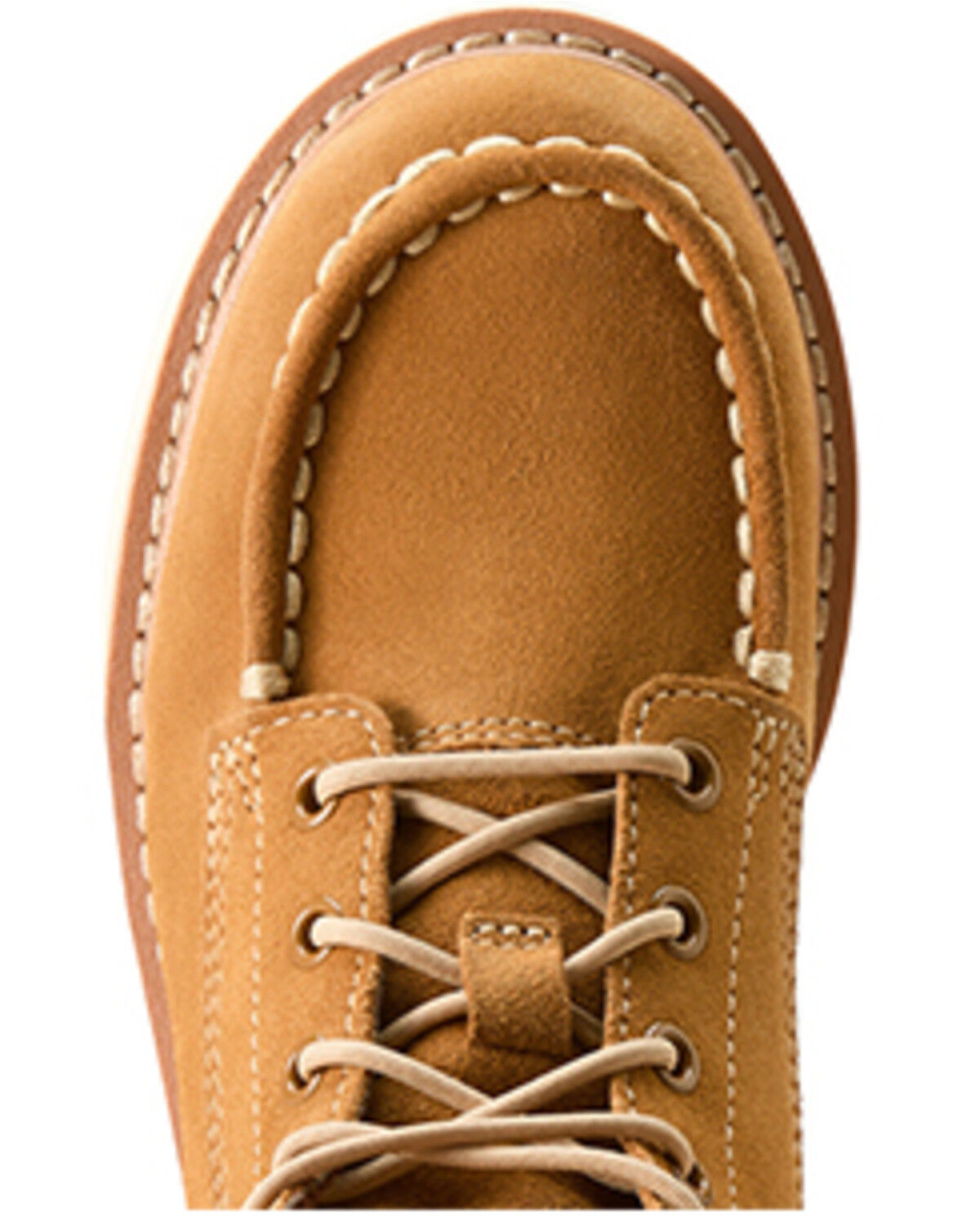 Image #4 - Ariat Boys' Rebar Lift Suede Boots - Moc Toe, Brown, hi-res
