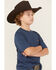 Image #3 - Ariat Boys' Ranch Logo Short Sleeve Graphic T-Shirt, Navy, hi-res