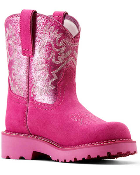 Ariat Women's Fatbaby Western Boots - Round Toe , Pink, hi-res