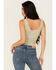 Image #4 - Fornia Women's Solid Lace Trim Sleeveless Cropped Tank Top, Mint, hi-res