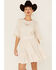 Image #1 - Maggie Sweet Women's Carmen Lace Mini Dress, Ivory, hi-res