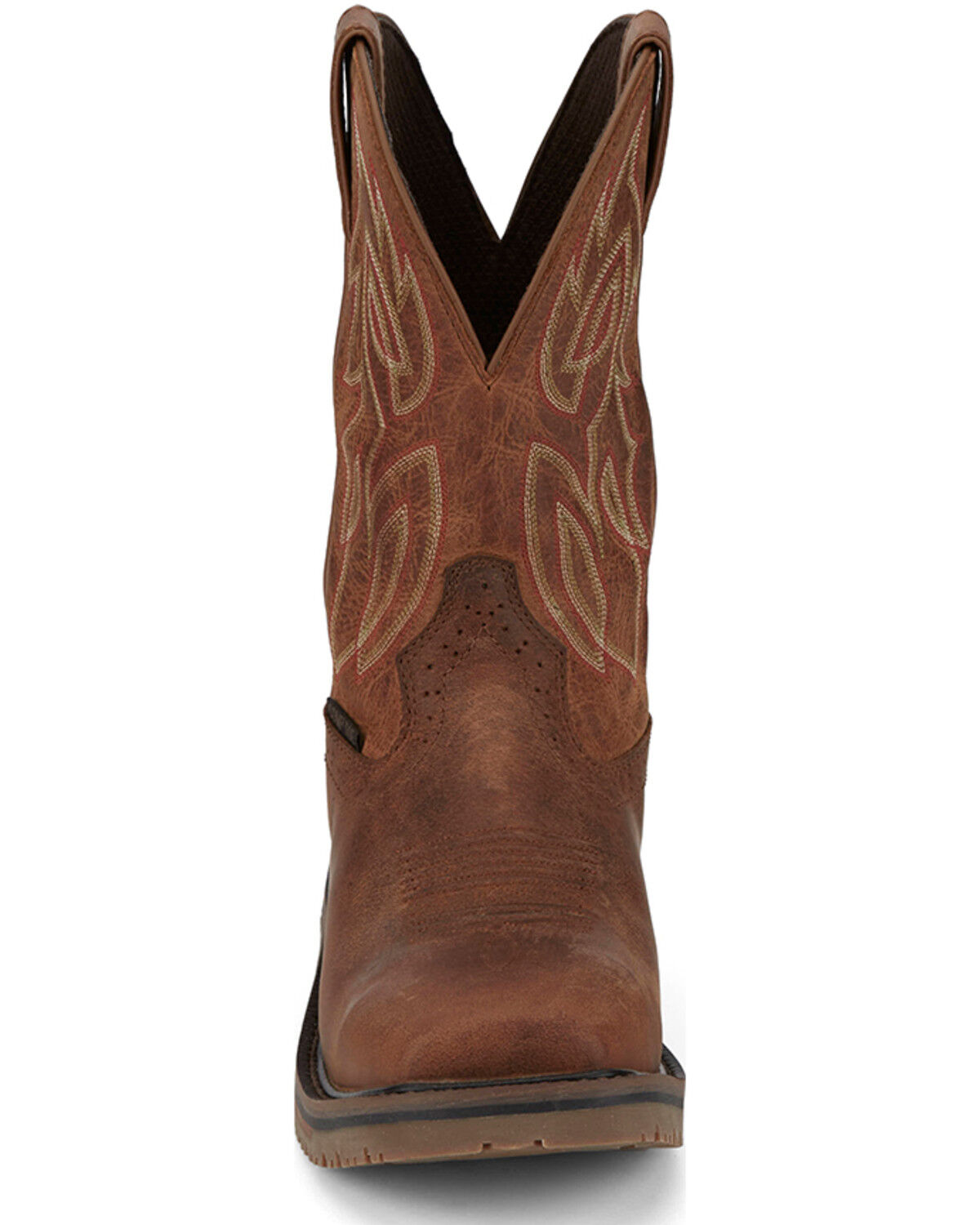Image #4 - Justin Men's Broncy Waterproof Western Work Boots - Composite Toe, Brown, hi-res