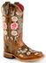 Image #1 - Macie Bean Little Girls' Honey Bunch Western Boots - Square Toe, Tan, hi-res