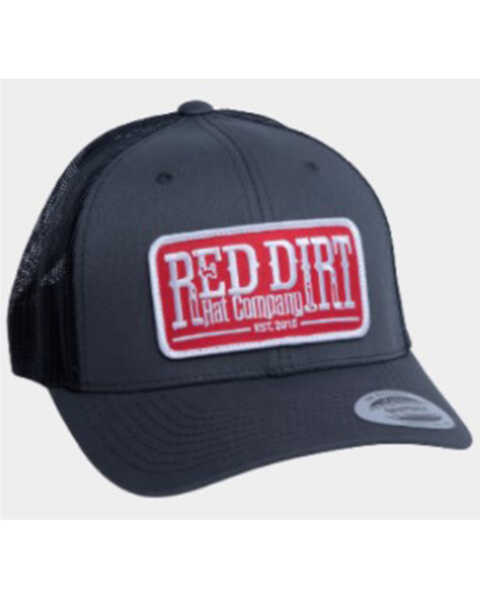 Red Dirt Hat Men's Logo Patch Mesh Back Ball Cap, Charcoal, hi-res