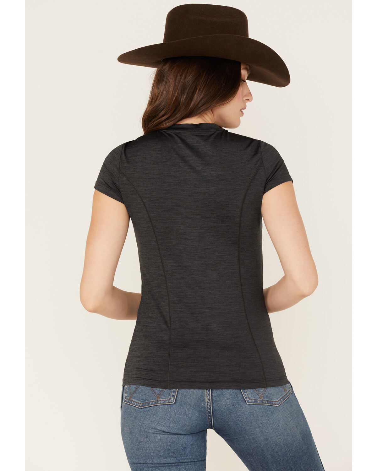 Image #4 - RANK 45® Women's Solid Short Sleeve Performance Tee, Black, hi-res