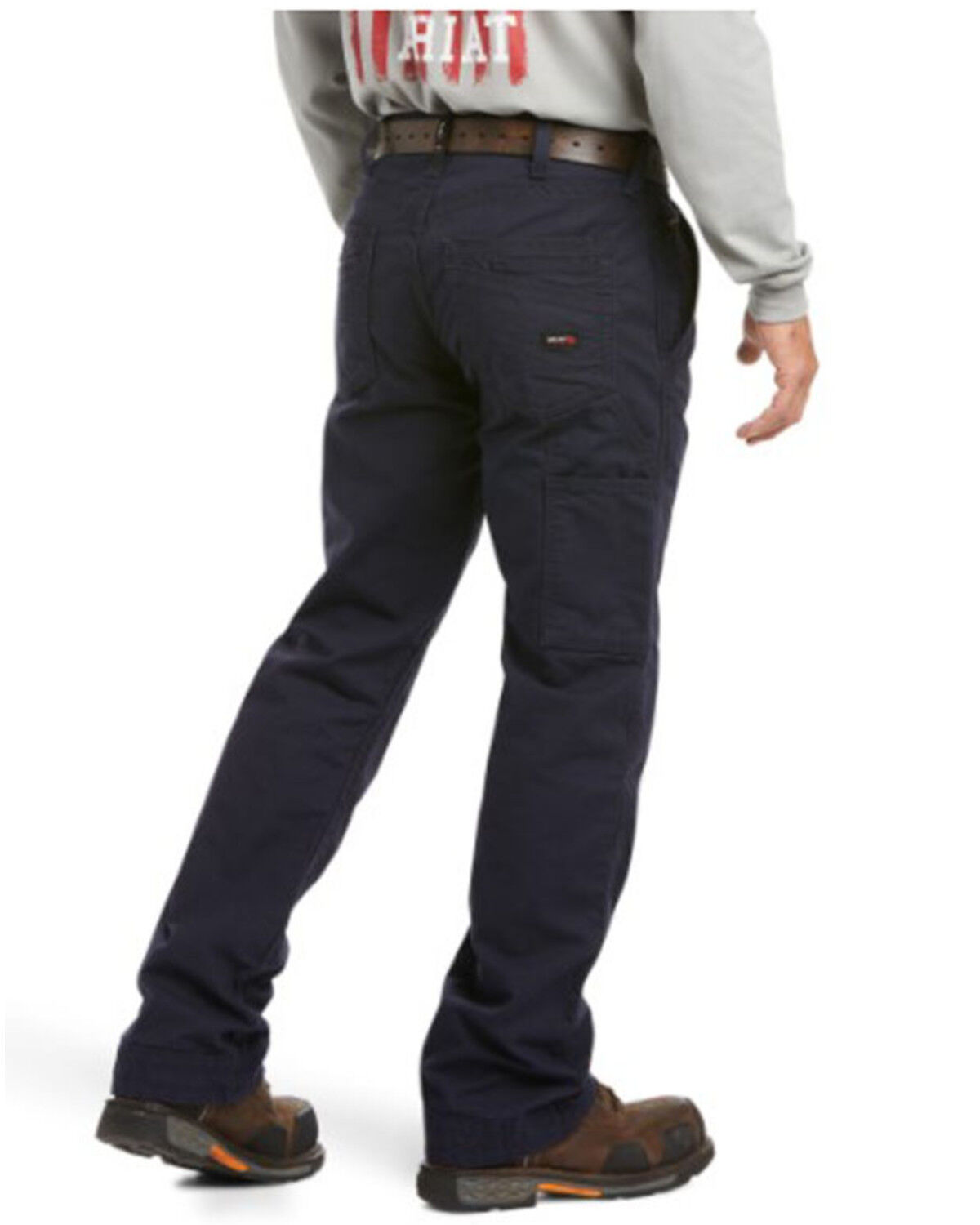 Image #2 - Ariat Men's FR M4 Navy Workhorse Bootcut Work Jeans - Big, Navy, hi-res