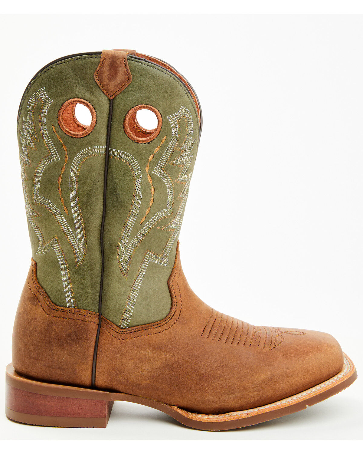 Image #2 - Dan Post Men's Leighton Performance Western Boots - Broad Square Toe, Brown, hi-res