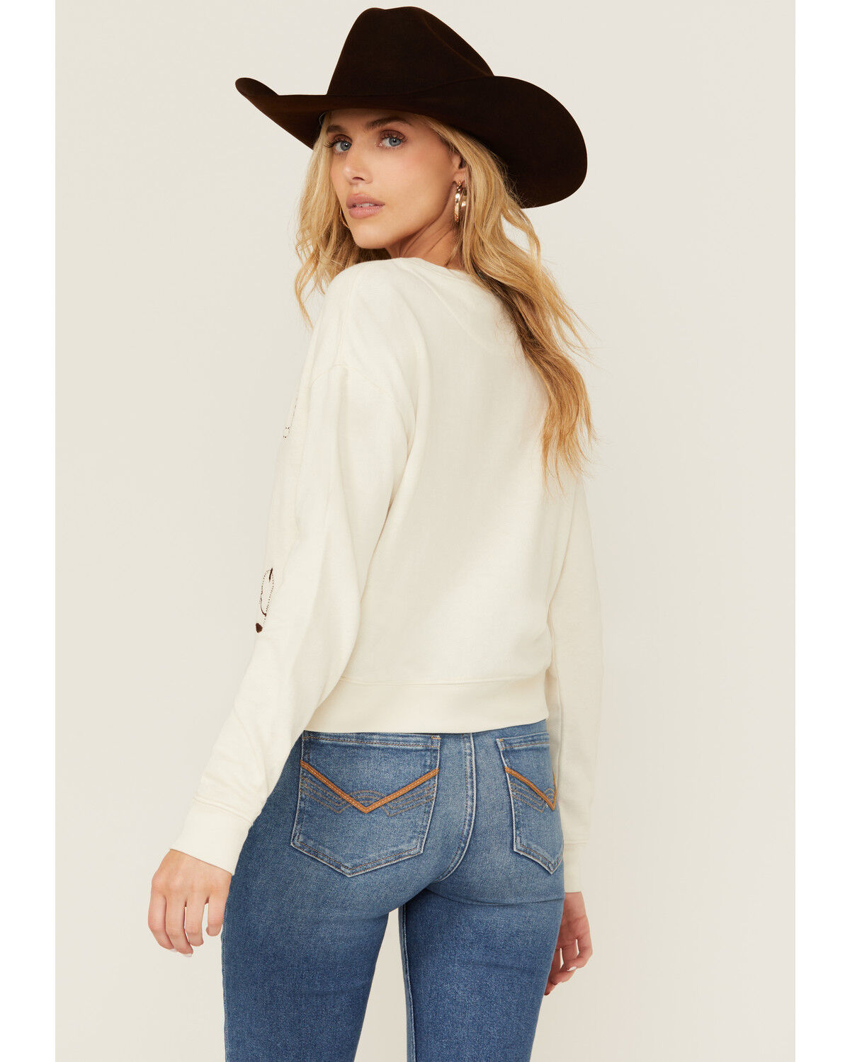 Image #4 - Pendleton Women's Conversation Print Sweatshirt, Ivory, hi-res