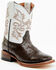 Image #1 - Tanner Mark Boys' Ostrich Print Western Boots - Broad Square Toe, Brown, hi-res
