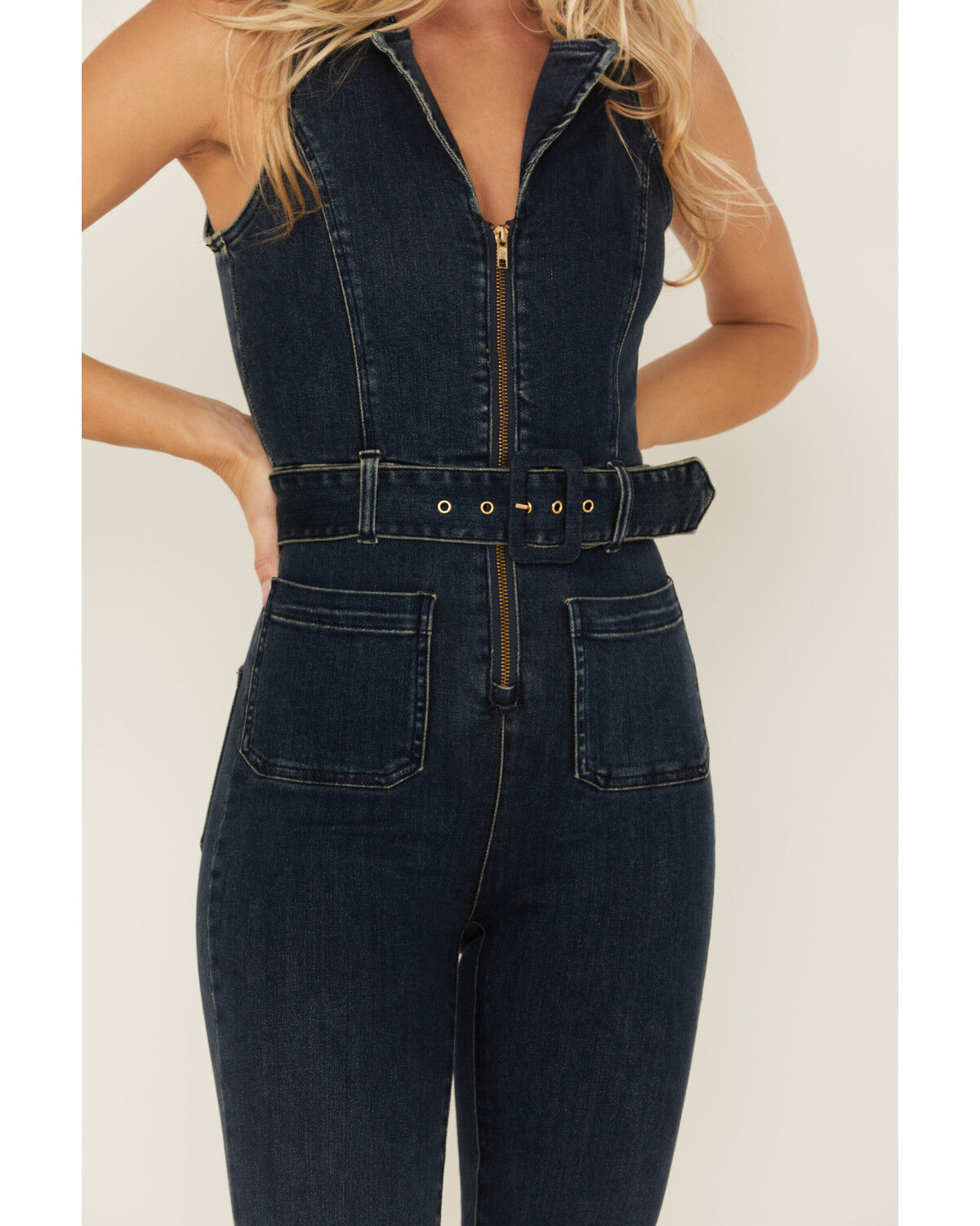 Image #3 - Show Me Your Mumu Women's Jacksonville Dark Wash Denim Jumpsuit, , hi-res