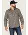 Image #1 - Brixton Men's Bowery Chamois Solid Long Sleeve Button-Down Western Shirt, Grey, hi-res
