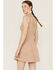 Image #4 - Wild Moss Women's Tie Front Faux Suede Mini Dress, Chocolate, hi-res