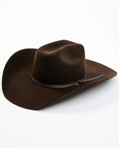 Seratelli Men's 4X Fur Felt Cattleman Western Hat, Cream, hi-res