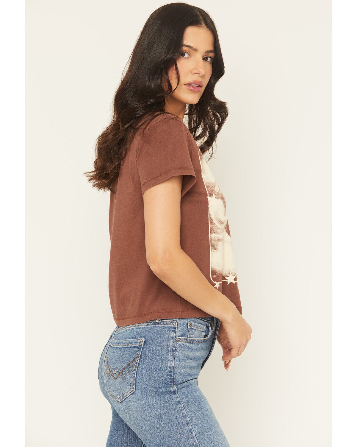 Image #2 - Idyllwind Women's Mustang Wild Short Sleeve Graphic Tee, Chocolate, hi-res