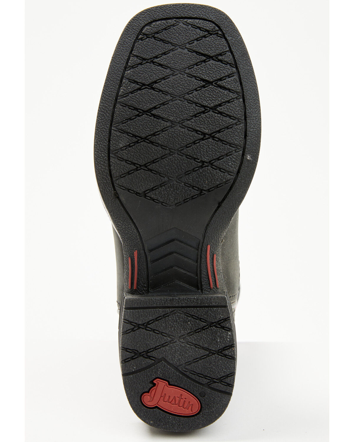 Image #7 - Justin Boys' Bowline Western Boots - Broad Square Toe, Black, hi-res