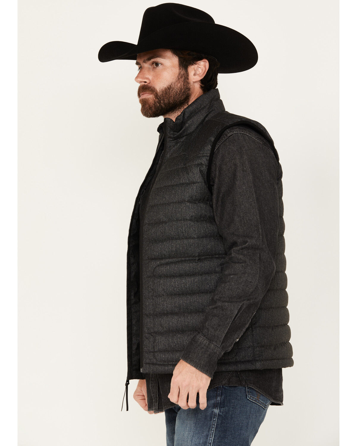Image #2 - Moonshine Spirit Men's Puffer Zip Vest, Charcoal, hi-res