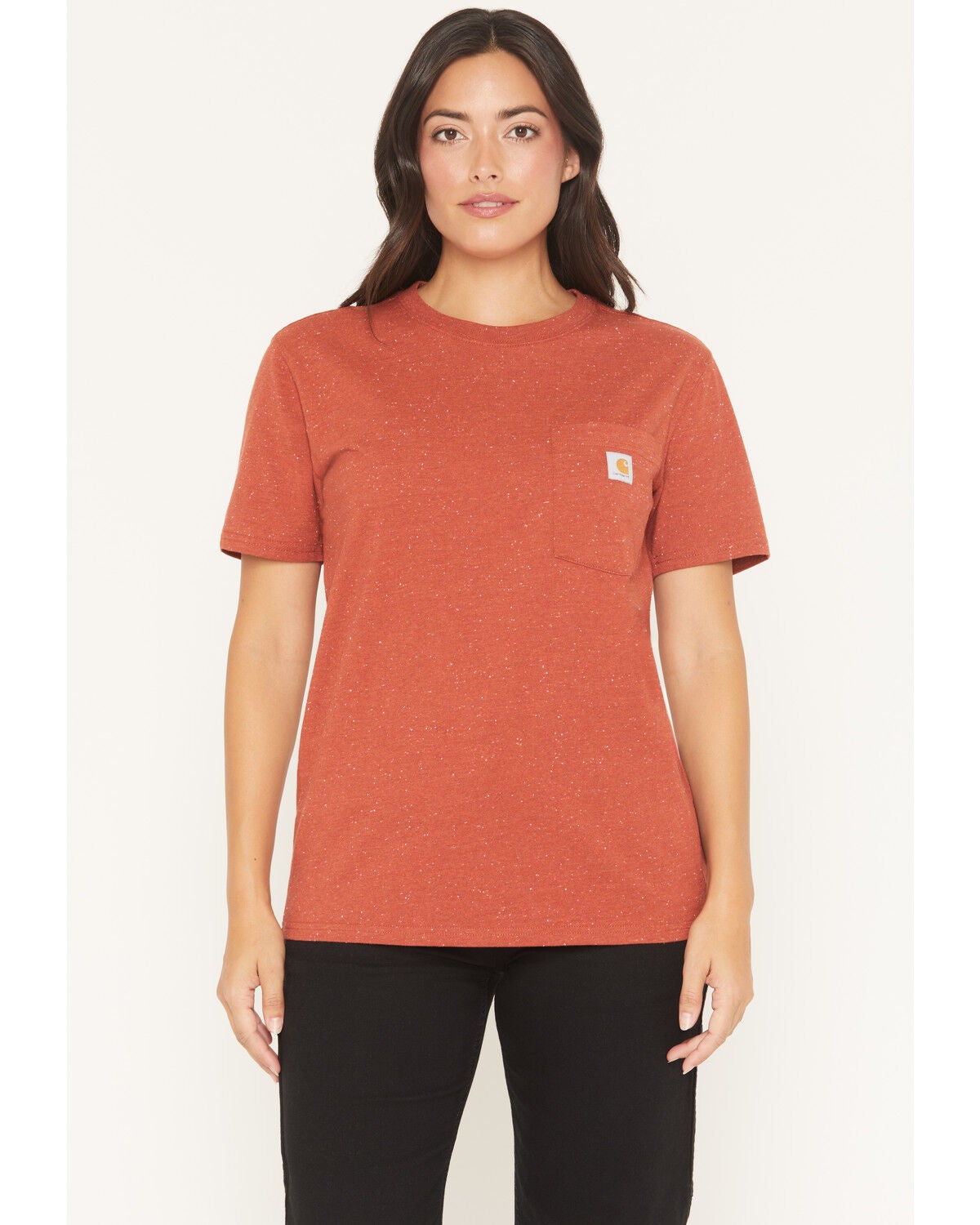 Carhartt Women's Loose Fit Heavyweight Short Sleeve Pocket Work Tee, Red, hi-res