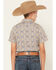 Image #4 - Cody James Boys' High Plains Southwestern Print Short Sleeve Snap Western Shirt, Tan, hi-res