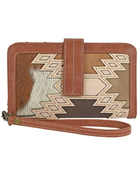 Image #1 - Catchfly Women's Slim Wristlet Wallet, Brown, hi-res