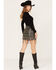 Image #3 - Wonderwest Women's Beaded Tassel Mini Skirt, Black, hi-res