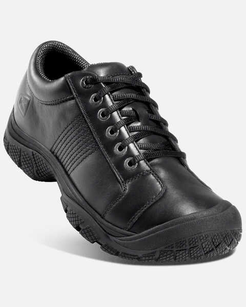Keen Men's PTC Oxford Work Shoes - Round Toe, Black, hi-res