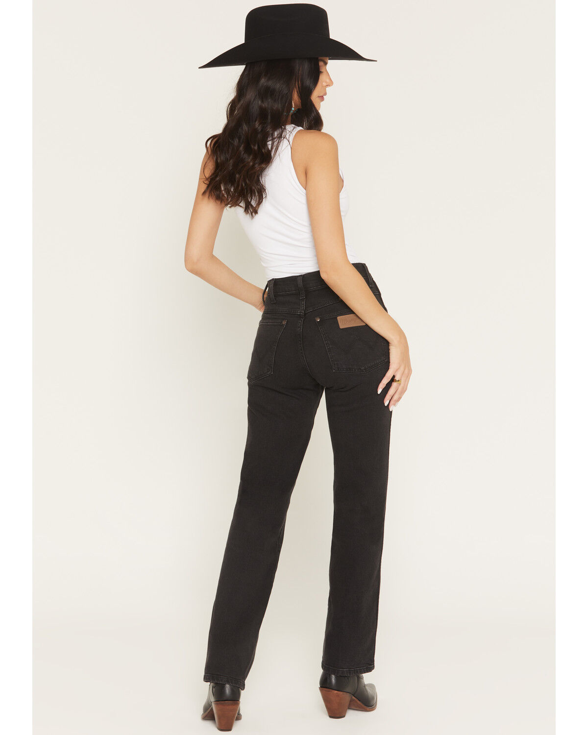 Image #3 - Wrangler Women's Mid Rise Wrancher Bootcut Stretch Denim Jeans, Black, hi-res