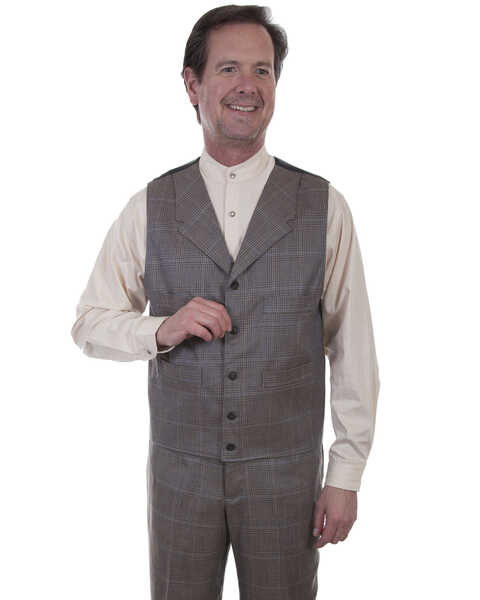 Image #1 - Scully Men's Plaid Vest , Multi, hi-res