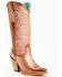 Image #1 - Corral Women's Metallic Tall Western Boots - Snip Toe, Rose Gold, hi-res