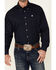 Image #4 - Cinch Men's Navy Solid Western Button Down Shirt , Navy, hi-res