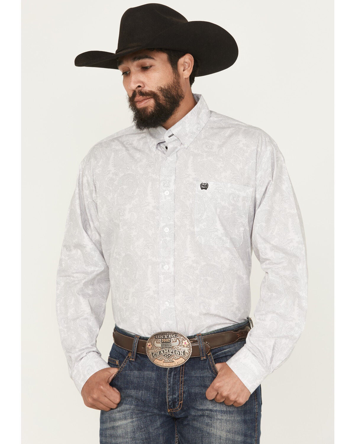 Image #1 - Cinch Men's Paisley Print Long Sleeve Button-Down Western Shirt - Big, , hi-res