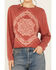 Image #3 - Rock & Roll Denim Women's Bandana Print Long Sleeve Top, Rust Copper, hi-res