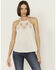 Image #1 - Shyanne Women's Embellished Halter Tank, Cream, hi-res