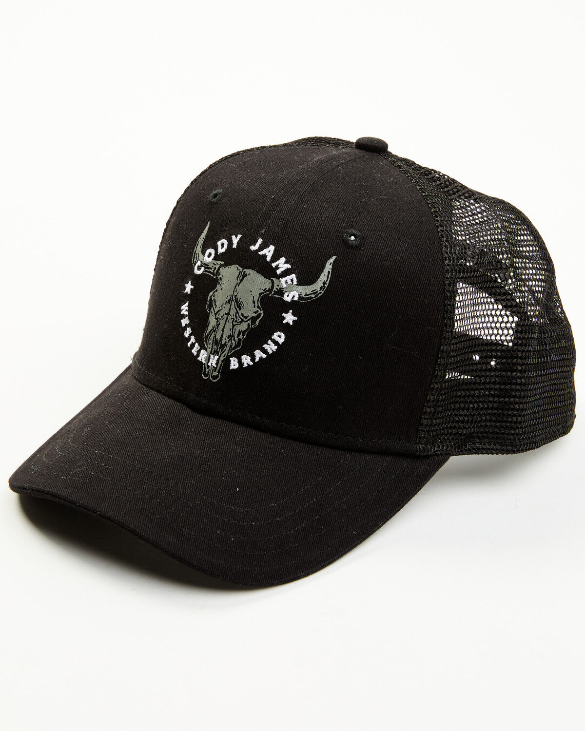 Image #1 - Cody James Men's Steerhorn Ball Cap, Black, hi-res
