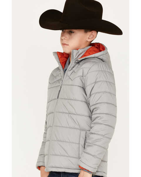 Image #2 - Cody James Boys' Hooded Puffer Jacket, Grey, hi-res